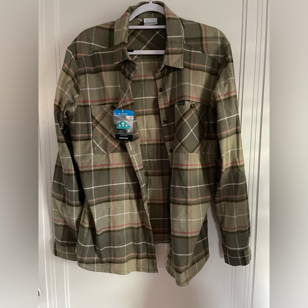 Columbia Button Up Omni-wick Flannel Shirt